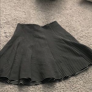 Topshop Black and white stripe skirt